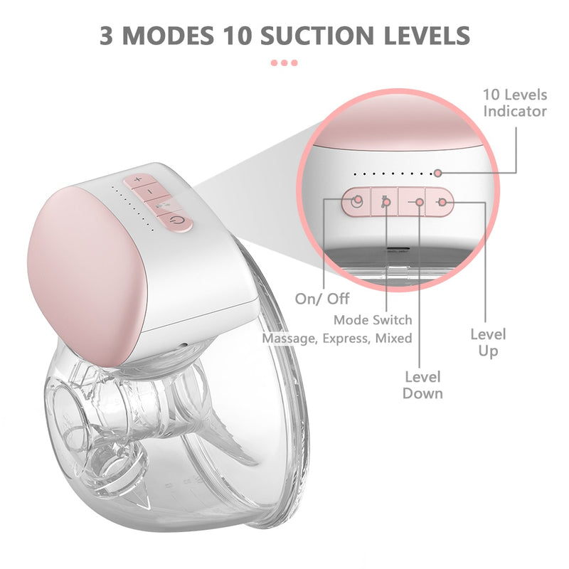 Tire-lait portable mains libres Collecteur de lait d’allaitement sans BPA ™