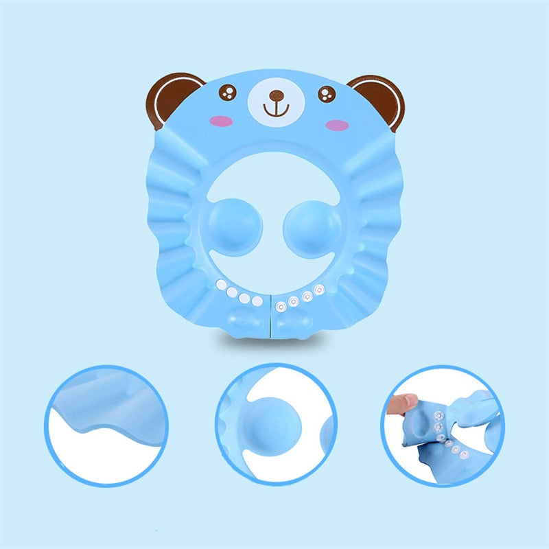 Chapeau de lavage de cheveux réglable pour enfants Protection des oreilles ™