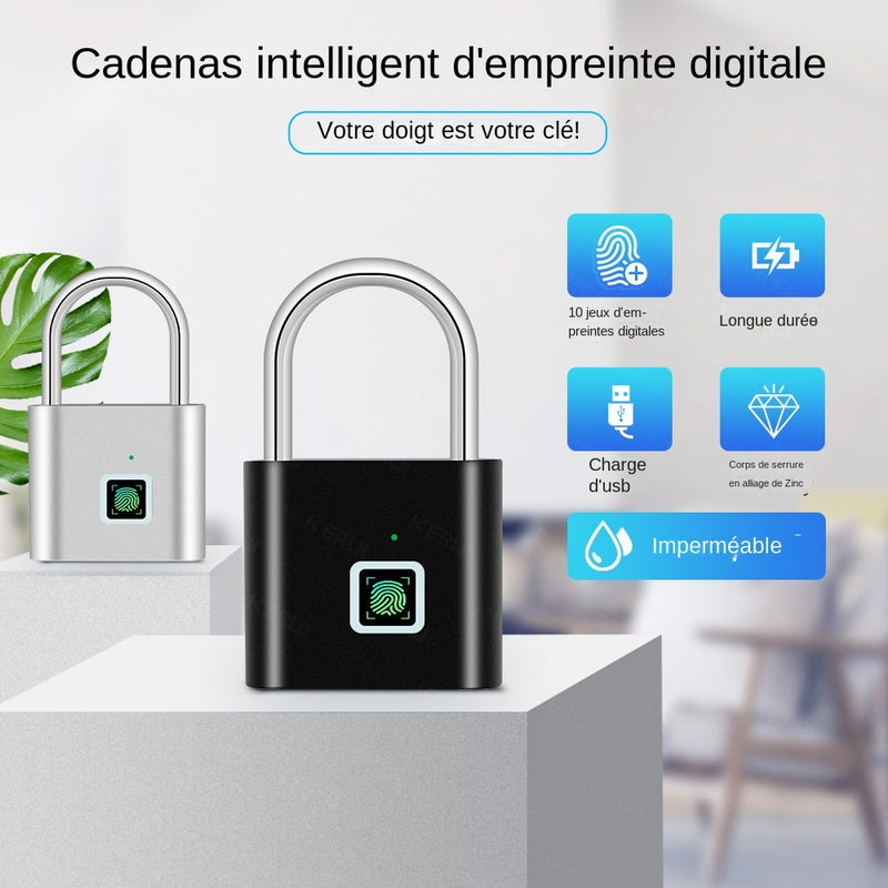 Cadenas à empreintes digitales  USB Rechargeable ™