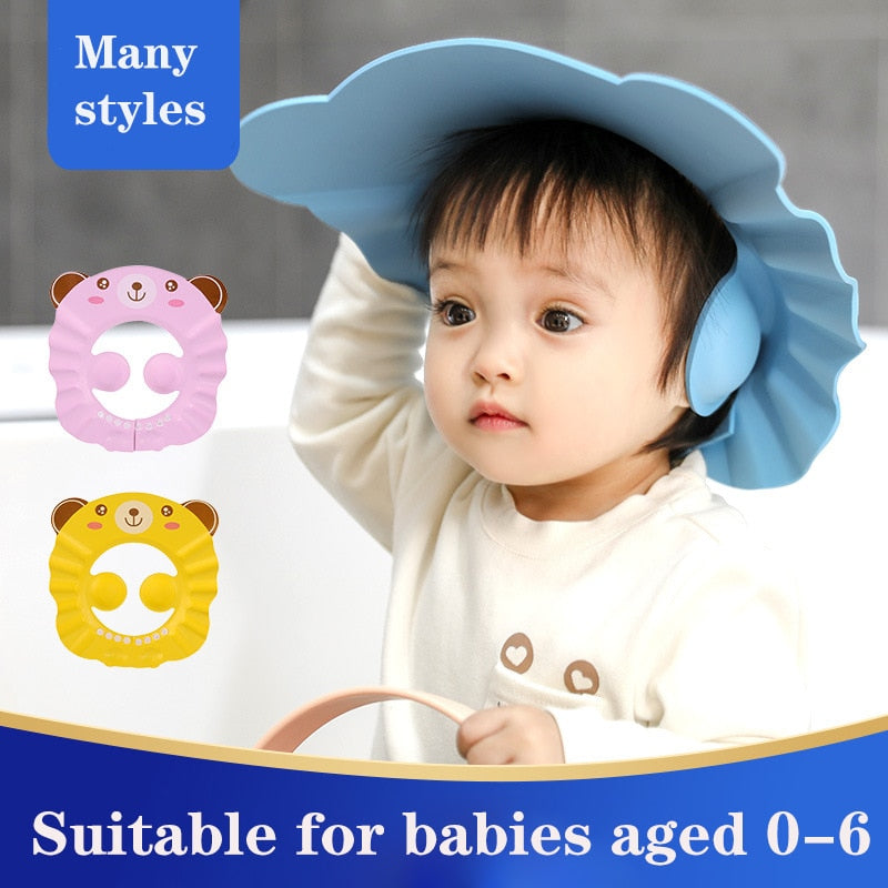 Chapeau de lavage de cheveux réglable pour enfants Protection des oreilles ™