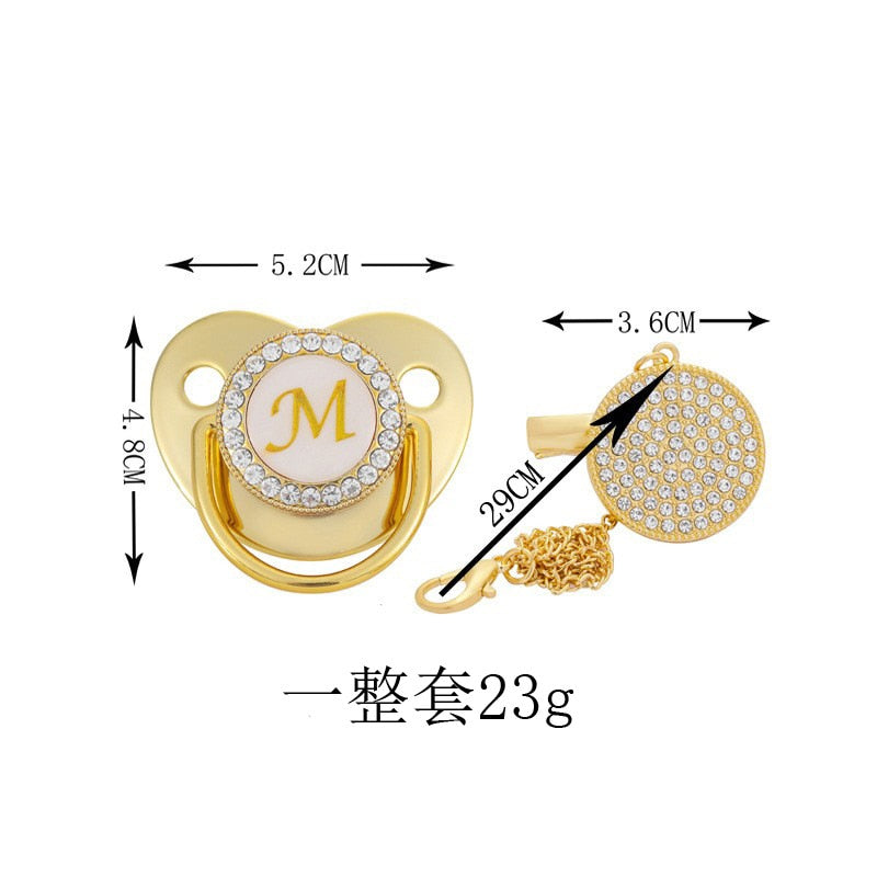 Sucettes en silicone sans BPA avec initiale pour bébés ™