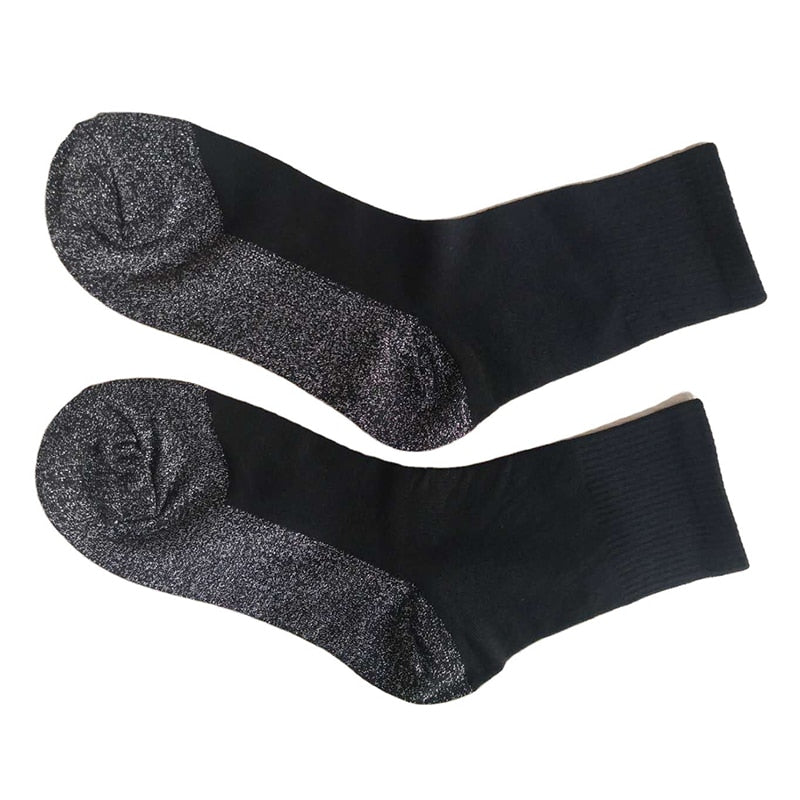 Chaussettes chauffantes thermiques d'hiver à 35 degrés en coton noir™