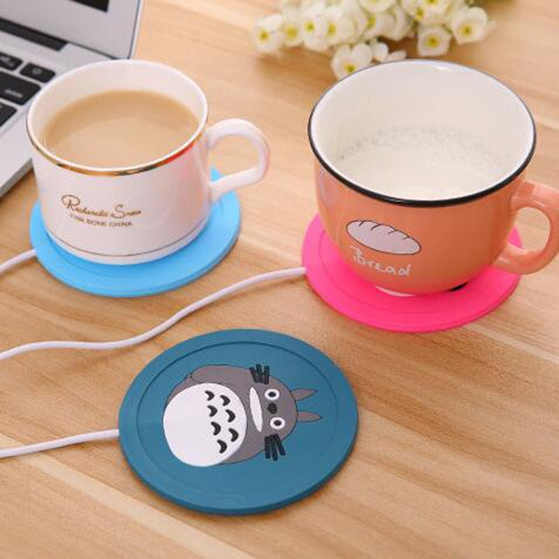 Plateau chauffant tasses USB en Silicone dessin animé ™