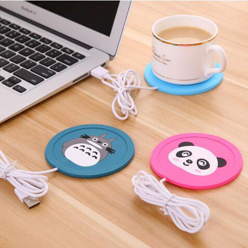 Plateau chauffant tasses USB en Silicone dessin animé ™