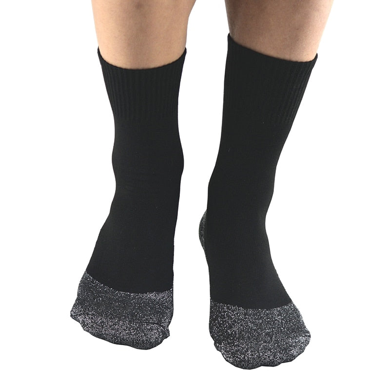 Chaussettes chauffantes thermiques d'hiver à 35 degrés en coton noir™