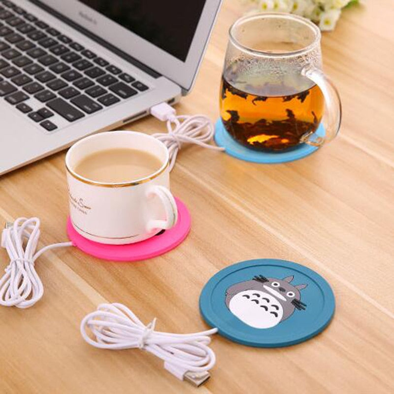 Plateau chauffant tasses USB en Silicone dessin animé ™