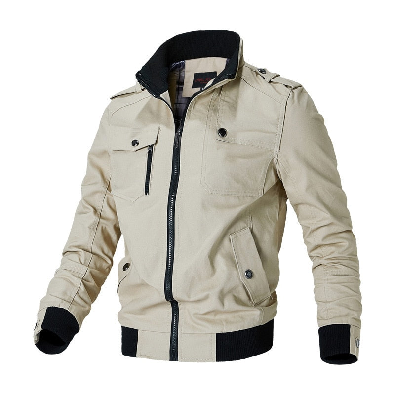 Veste Bomber coupe-vent décontractée pour homme, manteau à la mode, style militaire Slim™