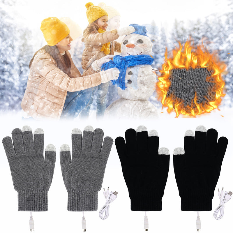 Gants chauffants électriques Double face, mitaines Usb, rechargeables, étanches™