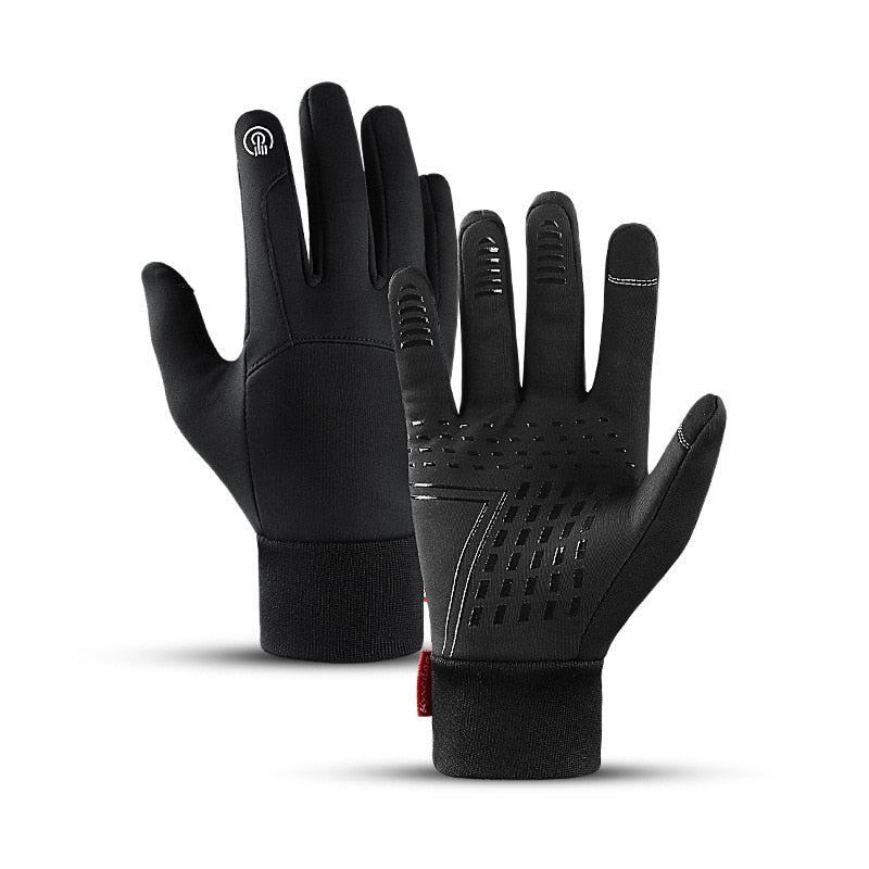 Gants d'hiver pour hommes et femmes, toucher froid imperméable, gants de moto, hommes Sports de plein air, chaud thermique polaire, gants de course à pied et de Ski™