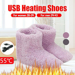 Chaussons chauffantes USB, bottes chaudes d'hiver, électriques en peluche™